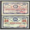 Image 1 : Ekonom Consumer Society, Advance Card, 1919 Scrip Note Pair.