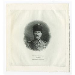 Turkiye Cumhuriyet Merkez Bankasi. ND (ca. 1920's). Vignette of Mustapha Kemal Pacha "Ataturk".