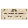 Image 1 : County of Franklin, 1862 Issued Obsolete Scrip Note.