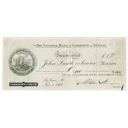 National Bank of Commerce in St. Louis, 1907 Depression or Panic Currency.