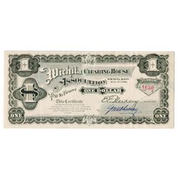 Wichita Clearing House Association, 1914 Historic World War I Panic Currency Scrip Note.