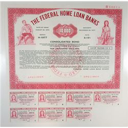 Federal Home Loan Banks, 1974 Specimen Bond