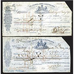 Colonial Bank of Australasia. 1870 First of Exchange Drafts.