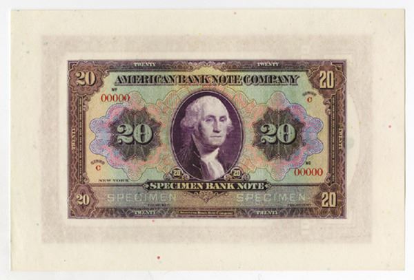1900 Bank Note American Bank Note Co., ND (1900-20) Specimen Advertising Note and Bond ...