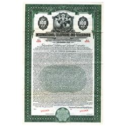 International Telephone & Telegraph Corp., 1929 Specimen Bond