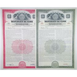 Republica de Cuba, 1949 Pair of Specimen Bonds