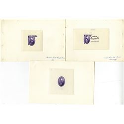 Middle East International Fund. Circa 1980's. Trio of Progress Proof Vignettes.
