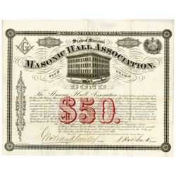 Masonic Hall Assoc., 1869 Issued Bond