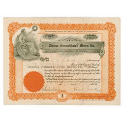 Chisna Consolidated Mines Co., 1907 (Alaska Location) Share Certificate