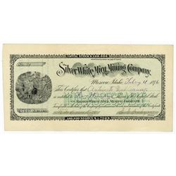 Silver White Mica Mining Co., 1896 Stock Certificate.