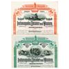 Image 1 : Indianapolis, Decatur & Western Railway Co., 1888 Specimen Bond Pair