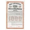 Image 1 : Lafayette Street Railway Co. 1888 $1000 Specimen Bond