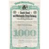 Image 1 : South Bend & Mishawaka Street Railway Co., 1885, $1000 Specimen Bond