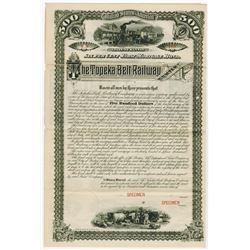 Topeka Belt Railway, 1888 Specimen Bond