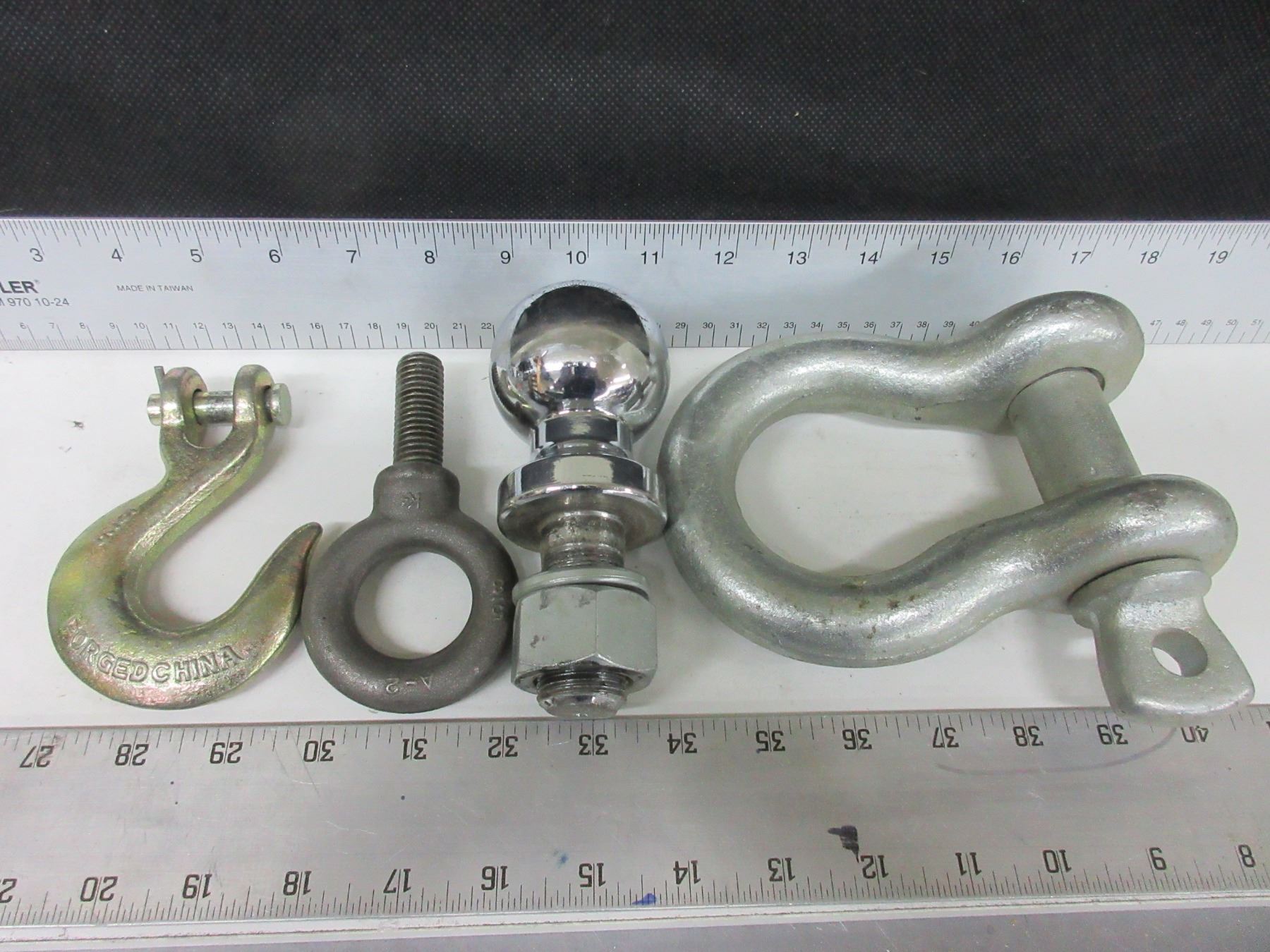 Large 81/2 ton Shackle / 25/16th Ball / Eye Hook and Winch Hook