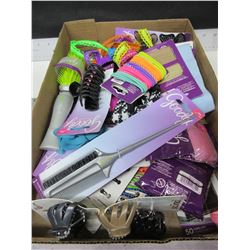 Large bundle of New Goody Hair Products / brushes , clips , elastics & more