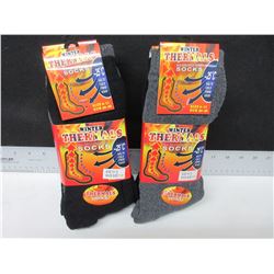 6 new pairs of Winter thermal socks / -25 deg / size 10 - 13