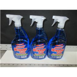 3 New Window & Glass Cleaner 32floz spray / streak free works excellent