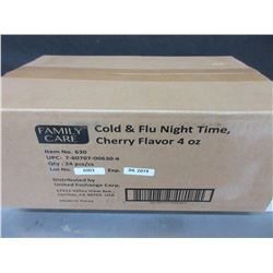 New Case of Cold & Flu night time Cherry flavor / exp 2019 / over 125.00 retail
