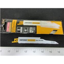 New pack of 5 Craftsman Recip/Sawzall Blades / for Wood with Nails