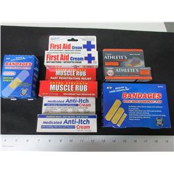 New lot of Assorted First Aid items / Bandages and Creams / great value