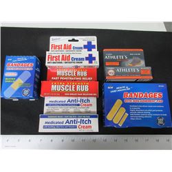 New lot of Assorted First Aid items / Bandages and Creams / great value
