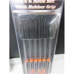 New 6 piece Hook and Pic Set with rubber grips
