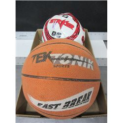 Basket Ball and a Soccerball / both need a little air but are good