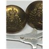 Image 2 : Vintage RCMP Sterling Silver Spoon and Buttons.and pins