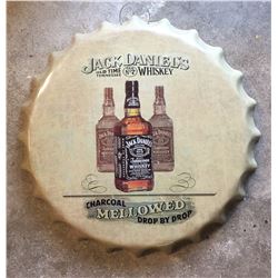 Jack Daniel's Whiskey Bottle Cap Sign. New