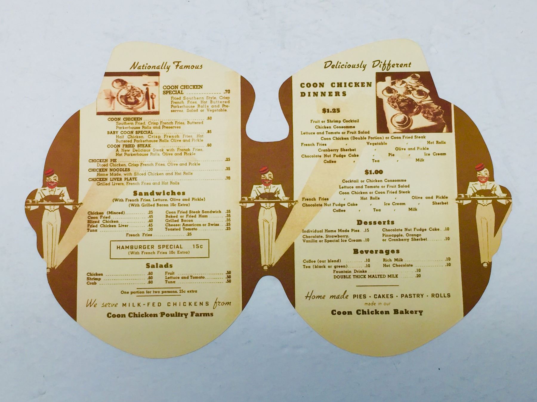 Vintage Coon Chicken Inn Menu