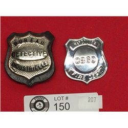 2 Vintage Badges