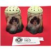 Image 1 : Pair of Vintage German Portrait Salt and Pepper Shakers