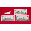 Image 2 : 3 1867-1967 Bank of Canada Uncirculated Bank Notes