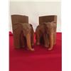 Image 4 : 2 Wooden Elephant Bookends