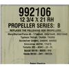 Image 2 : VORTEX 12-3/4 X 21 RH PROPELLER SERIES B