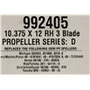 Image 2 : VORTEX 10.375 X 12 RH 3 BLADE PROPELLER SERIES D