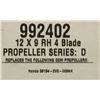 Image 2 : VORTEX 12 X 9 RH 4 BLADE PROPELLER SERIES D