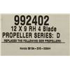 Image 2 : VORTEX 12 X 9 RH 4 BLADE PROPELLER SERIES D