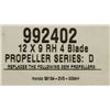 Image 2 : VORTEX 12 X 9 RH 4 BLADE PROPELLER SERIES D
