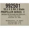 Image 2 : VORTEX 10.5 X 9 RH 3 BLADE PROPELLER SERIES E