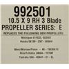 Image 2 : VORTEX 10.5 X 9 RH 3 BLADE PROPELLER SERIES E