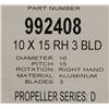 Image 2 : VORTEX 10 X 15 RH 3 BLADE PROPELLER SERIES D