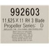 Image 2 : VORTEX 11.625 X 11 RH 3 BLD PROPELLER SERIES D