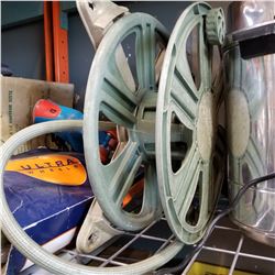 GARDEN HOSE REEL AND BREAD BOX