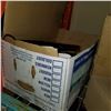 Image 2 : BOX OF MISC ELECTRONICS W/ TOSHIBA PLAYER AND POWER CORDS