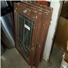 Image 2 : LOT OF LEADED GLASS CABINET DOORS AND WINDOW