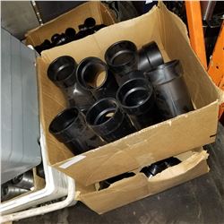 3 BOXES OF ABS PIPE ADAPTERS, PLUGS, AND FITTINGS