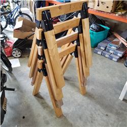 2 PAIRS OF WOOD SAW HORSES