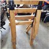 Image 2 : 2 PAIRS OF WOOD SAW HORSES